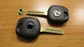 Заготовка ключа зажигания для TOYOTA / LEXUS, с местом для чипа, toy48 (kl054)