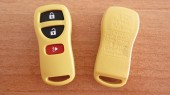 Корпус для ремоута NISSAN, 3 кнопки, желтый (kn066)