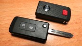 Корпус выкидного ключа для KIA SOUL MINI STYLE, 2+1 кнопка "паника", hyn14Left (kk036)